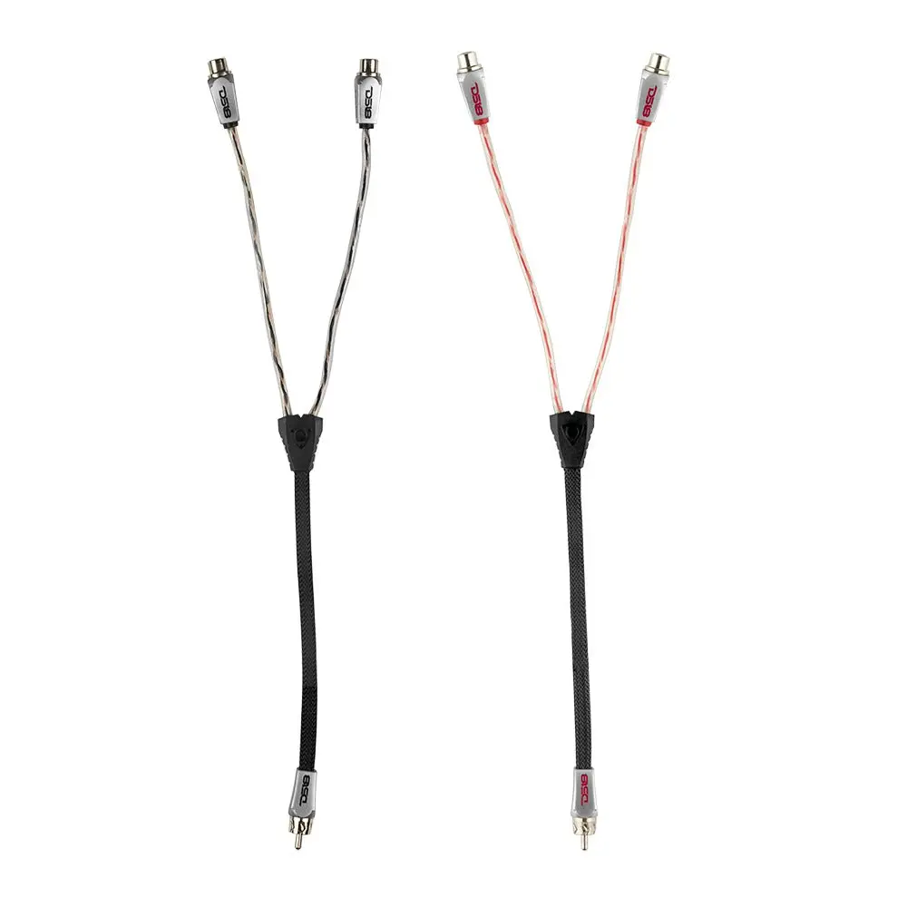 Level 3 Rca 100% Copper Ofc Y Connector 2 Female  To 1 Male -  Black / Red Kit 1