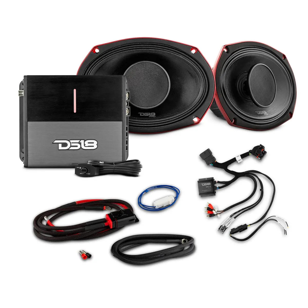 2014-Up Harley-Davidson Street Glide Or Road Glide Rear Upgrade Package - 2X Pro Mid-Range W/ Driver | 1X Amp 1