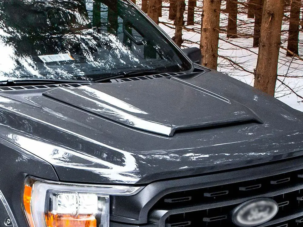 Ford F150 Supercrew 2021+ Air Design Bonnet Hood Scoop - Satin Black 1