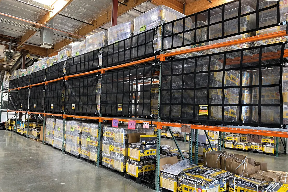 Gladiator Warehouse Rack Safety Net 48" X 88" 1