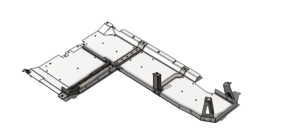 Jlu Gas Tank/T-Case Mod Skid (5000-Series 4 Door Modular Skid Kit) 1