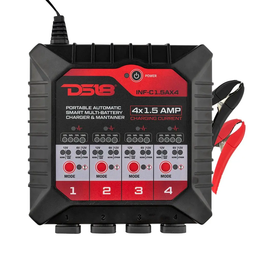 4 X 1.5 Amp Automatic Smart Lithium And Agm Battery Charger And Maintainer 1