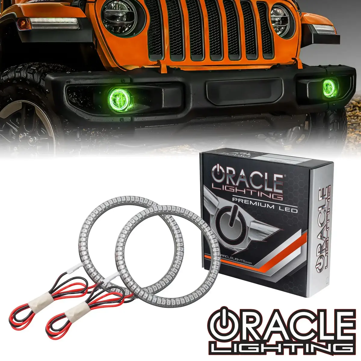 Oracle Lighting 2020-2025 Jeep Gladiator Jt Led Surface Mount Fog Light Halo Kit 1