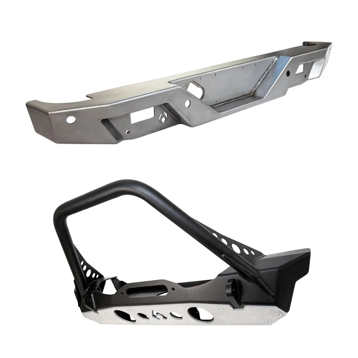 Jt Exterior Package: Front And Rear Bumpers Free 50In Hood Light Bar Mount, Free Swaybar Skid, Free Hat, And $75.00 Instant Rebate! 1