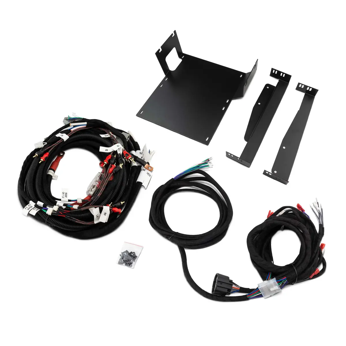 Jeep Jk Plug And Play Harness For Jk-Sbar Overhead Bar System, Amplifier And Sqbass Underseat Subwoofer 1