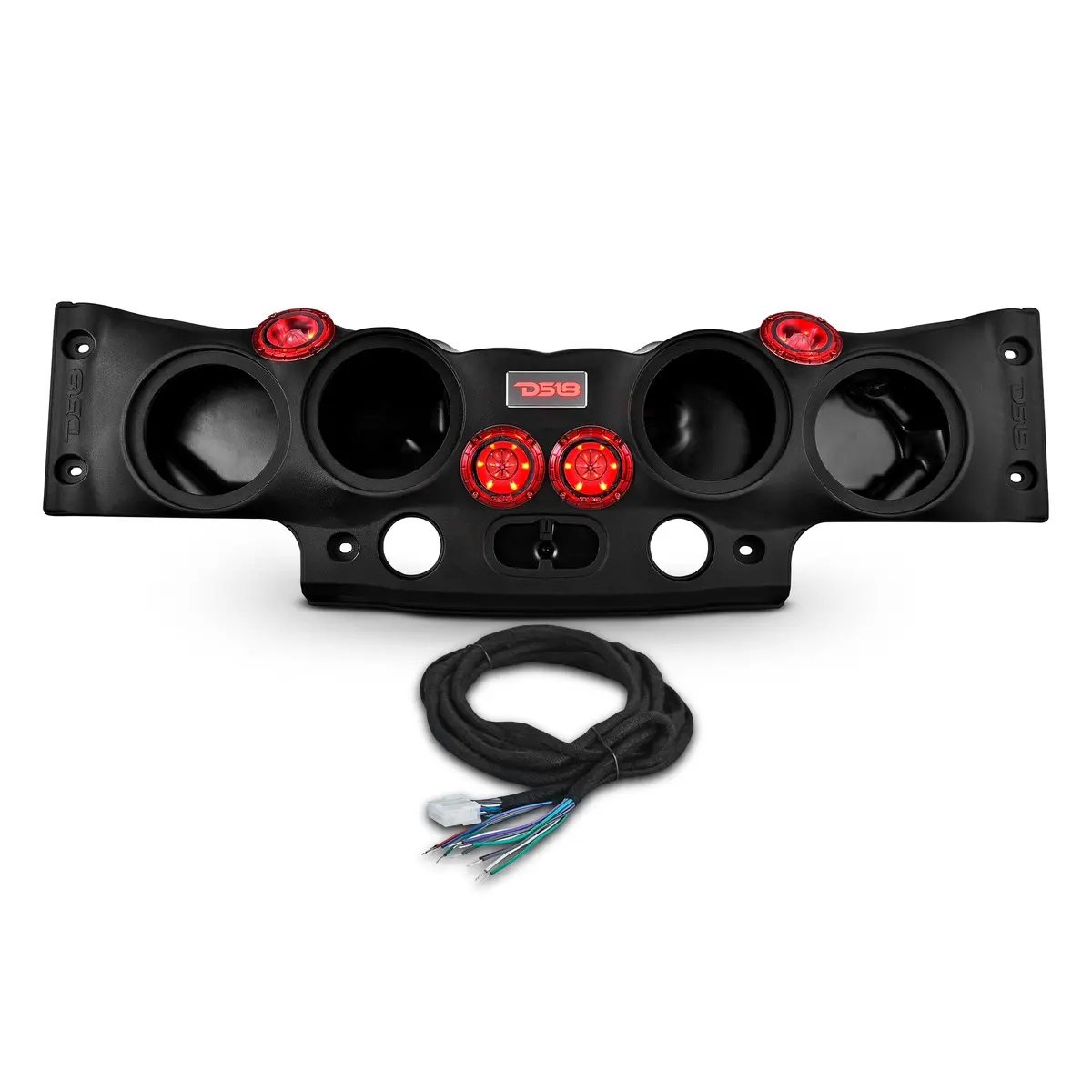 Jeep Jk/Jku Overhead Sound Bar System Fits 4 X 8" Speakers (Not Included) 4 X Tweeters Pro-Tw4l And 2 X Drivers Pro-Drnsc1.5 And Harness Included- Black 1