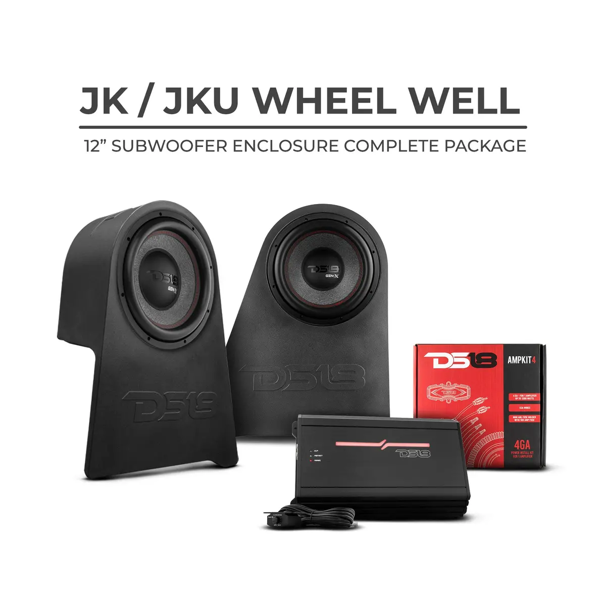 Ds18 Jk/Jku Wheel Well Subwoofer Enclosure Exclusive Loaded Package 1