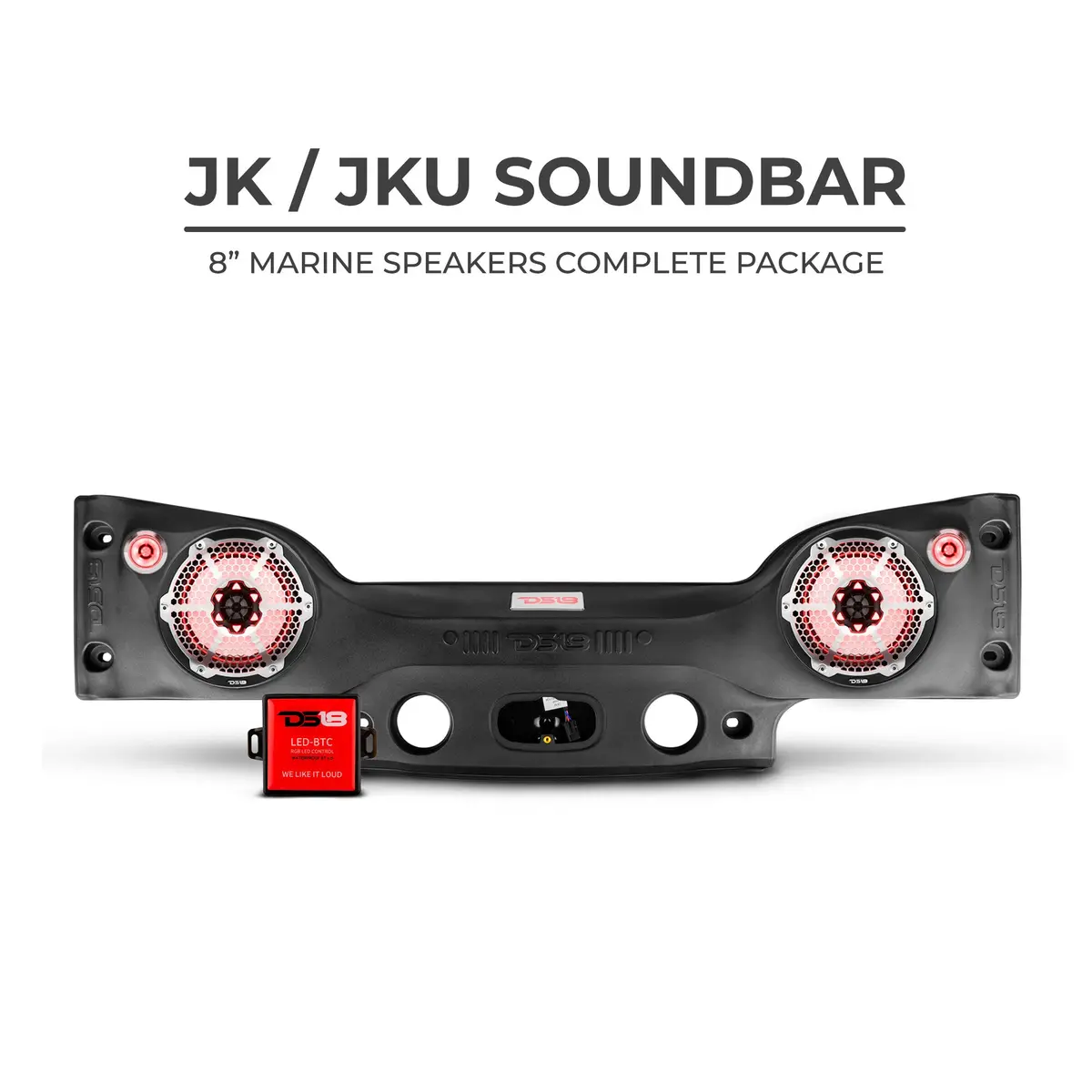 Ds18 Jksbar22loaded Jeep Jk/Jku Plug & Play Sound Bar Package 1