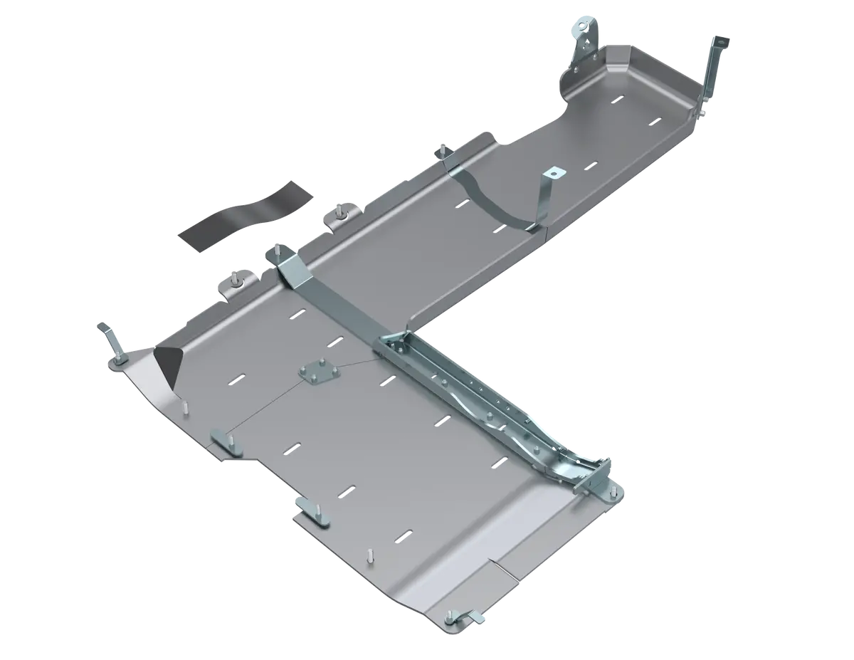 Jlu T-Case/Fuel Skid Kit Only - 4 Door 3.6L, 2.0L, 392 Hemi - Aluminum 2018+ 1