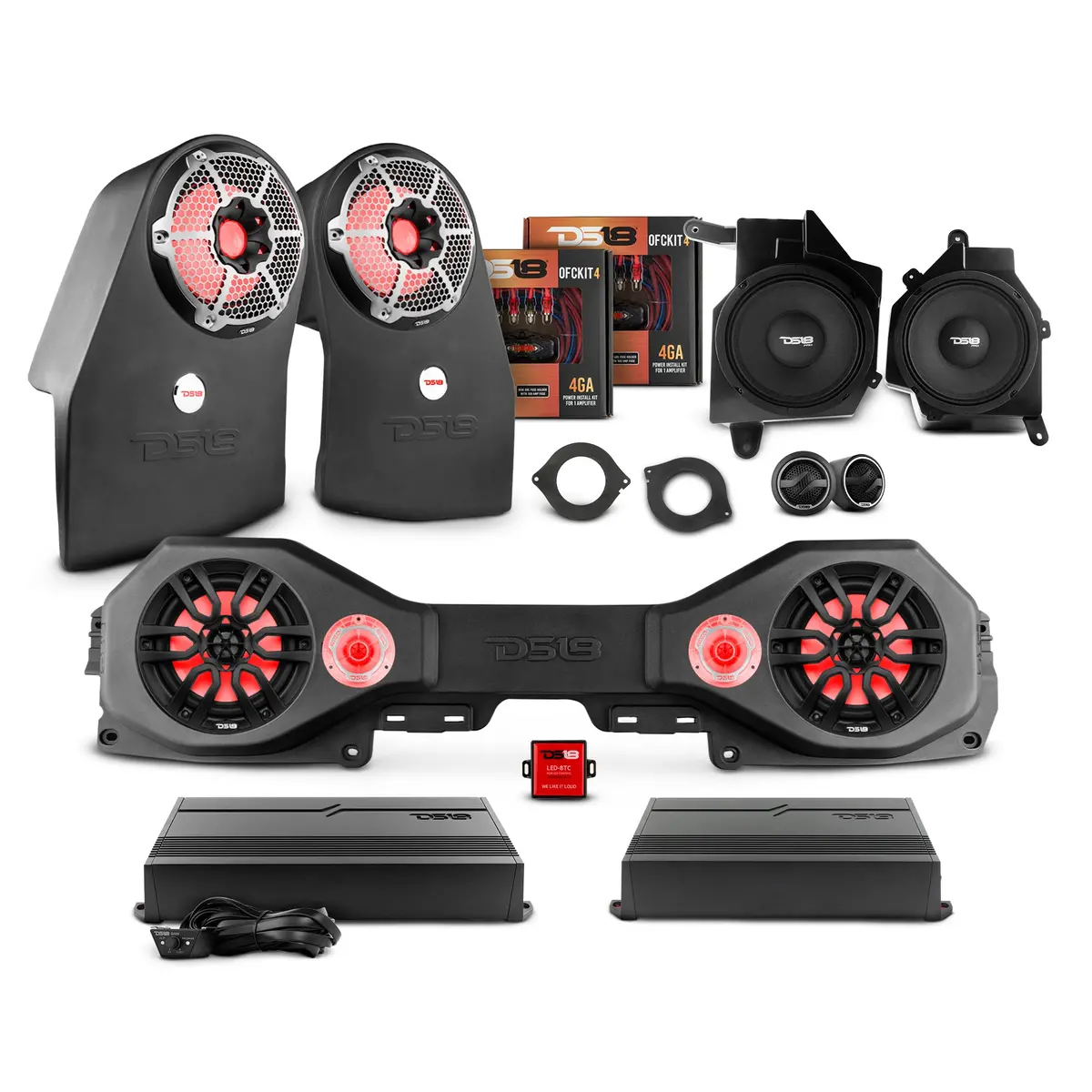 Jeep Jl/Jlu 2018–2023 Good Package – Loaded Sound Bar, Dash Enclosures, Subwoofers & Amplifiers 1