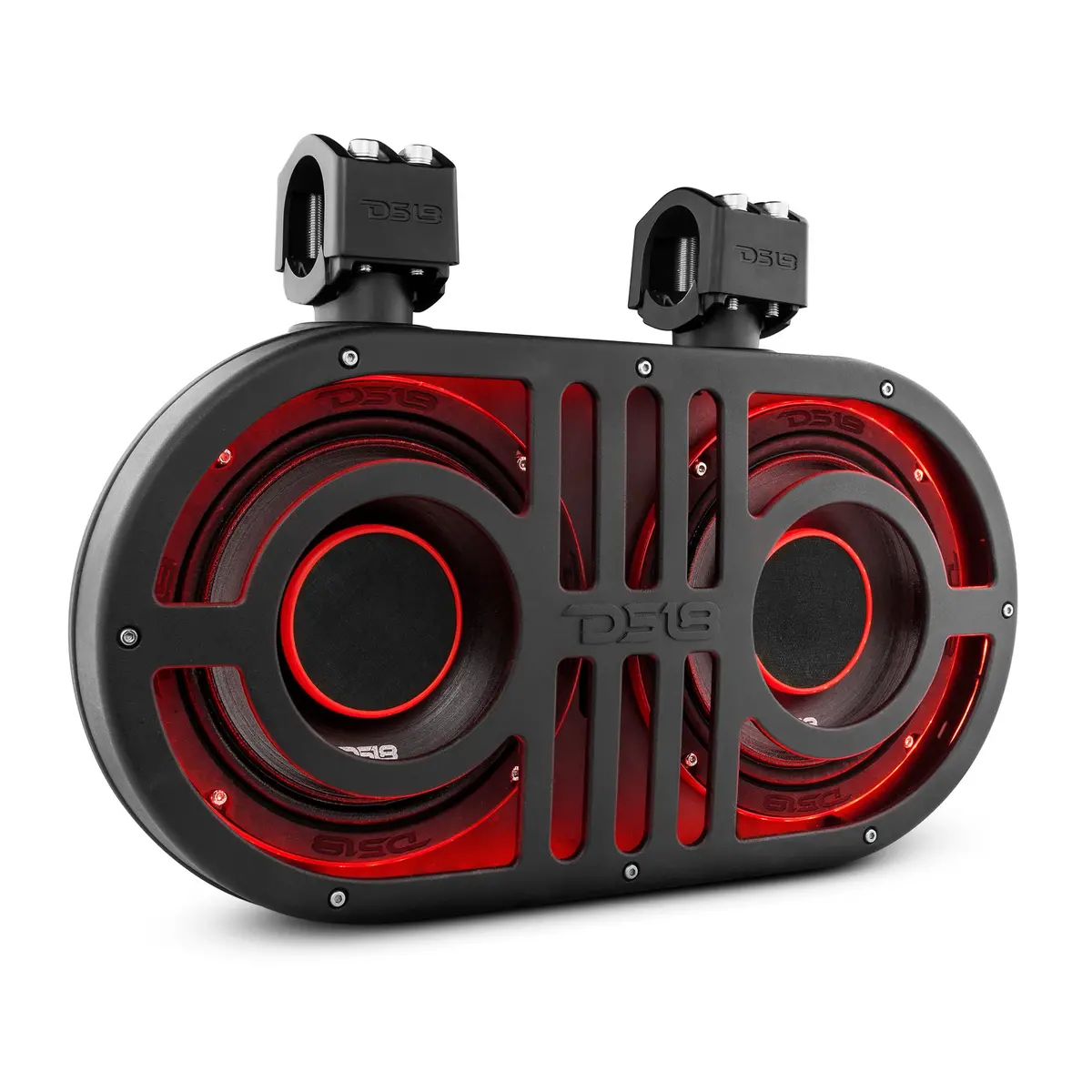 Dual 8" Marine And Powersports Pro Roll Cage Sound Bar System With Built In Led Rgb Lights 500 Watts Rms ( 2 X Pro-Hy8.4B Included) 1