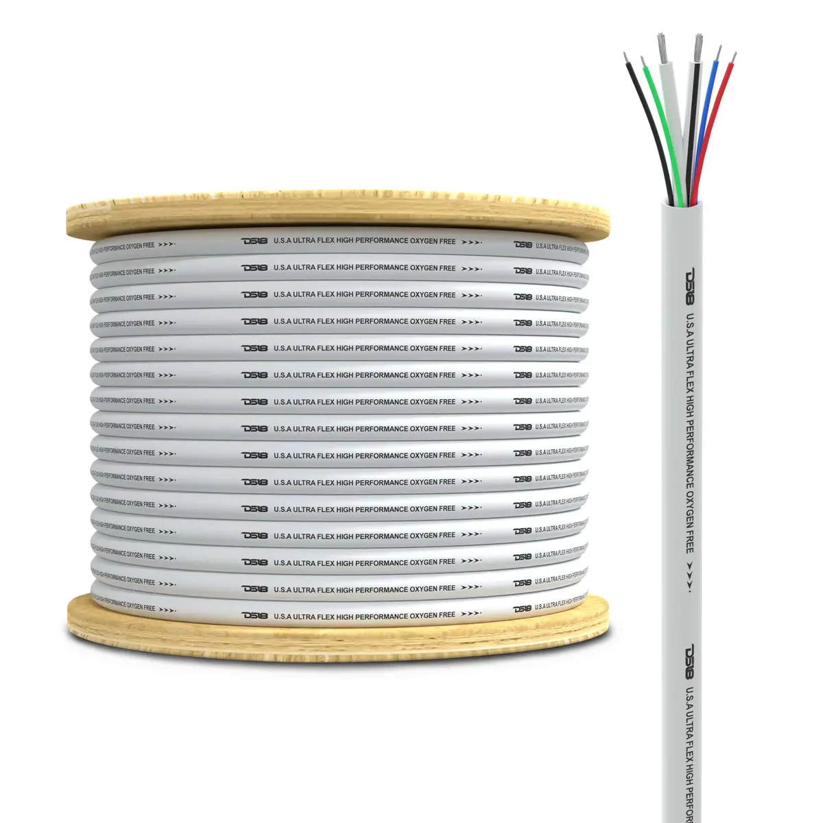 Marine Tinned Ofc 18-Ga Rgb Wires With 12-Ga Speaker Wires 100 Feet 1