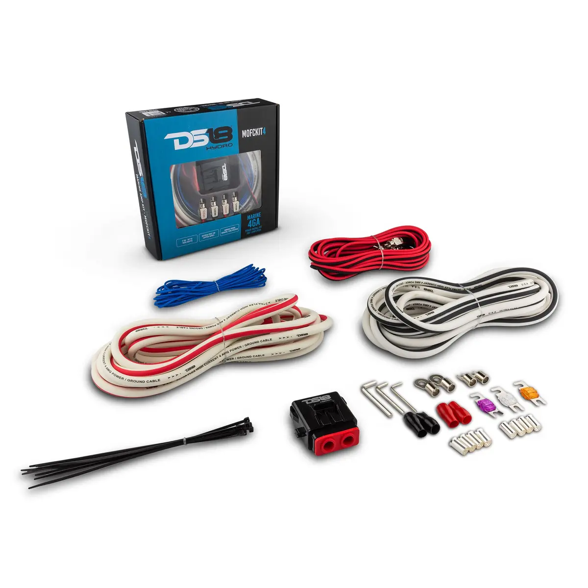 4-Ga Marine Tinned Ofc Amplifier Installation Kit - White 1