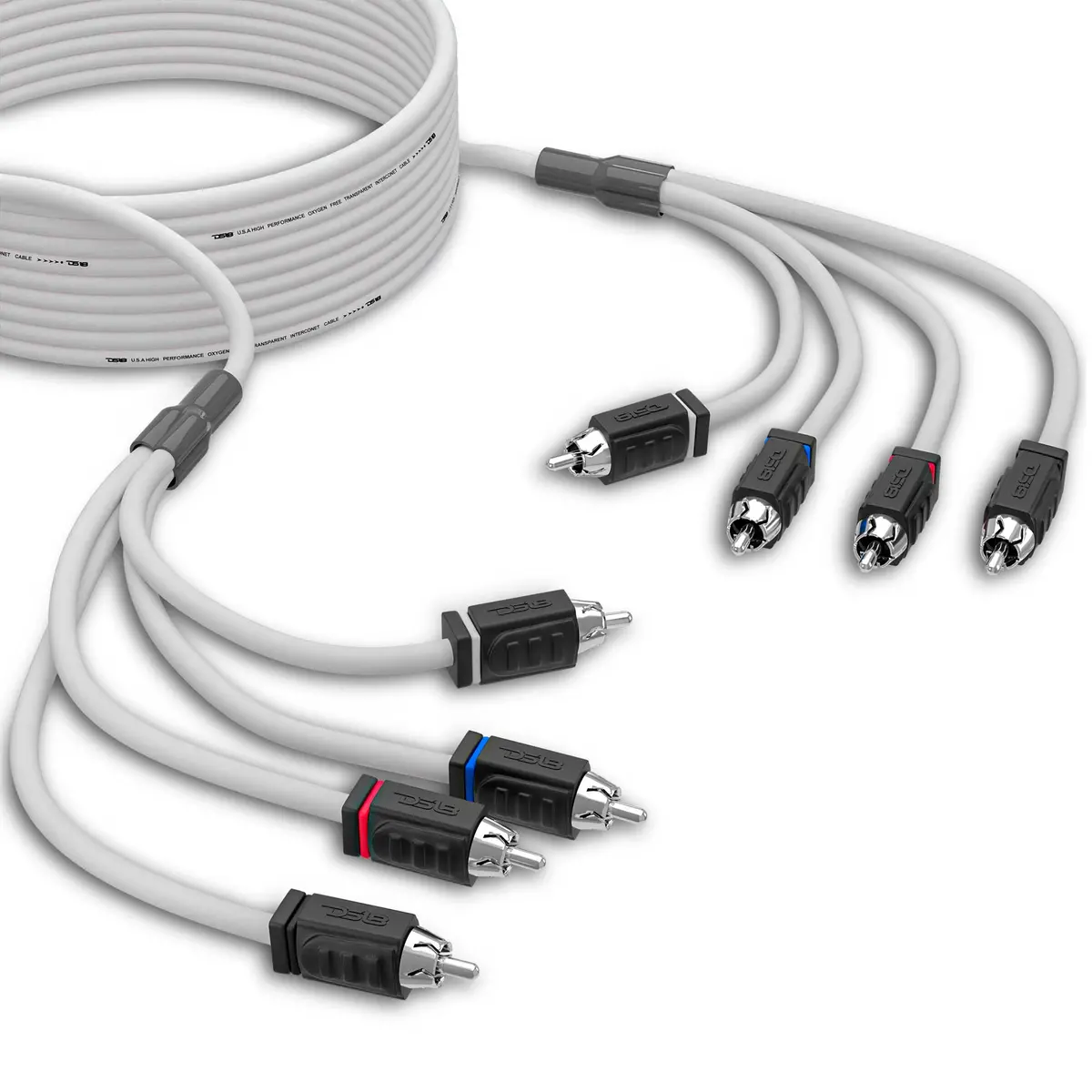 Rca Marine Grade Tinned 100% Copper Ofc 25 Feet / 4 Channel - White 1