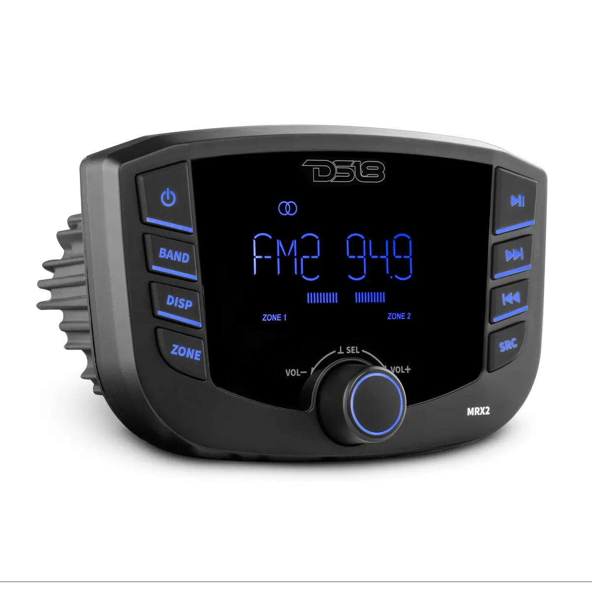 Marine And Powersports Headunit 3" Lcd Screen , 2 Zones, 4 Volts Output, Bt, Rds 4X50 Watts 1