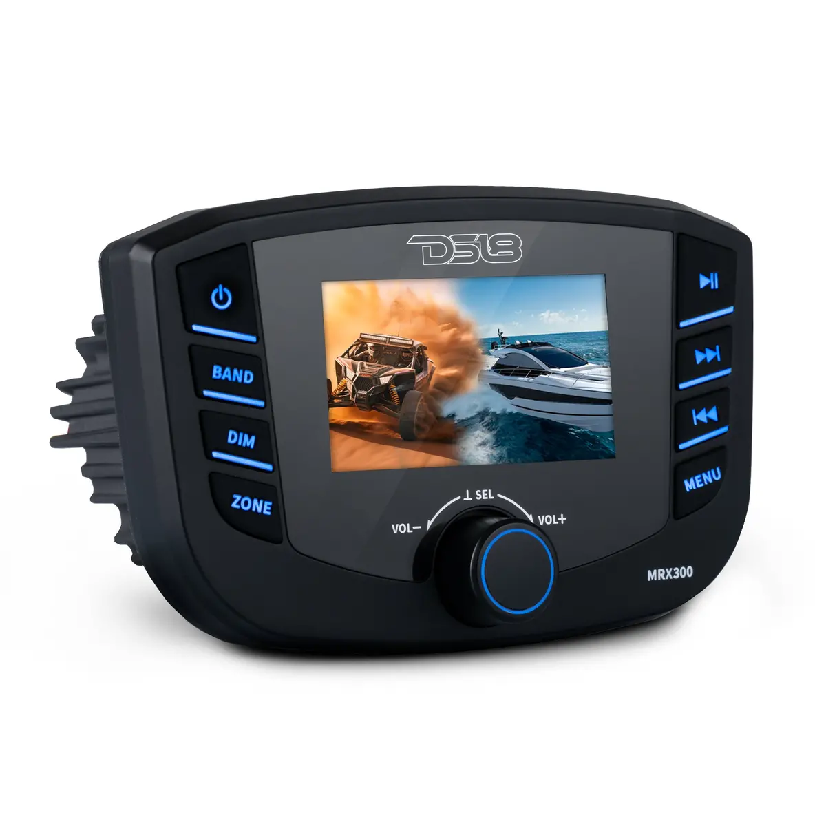 Marine Headunit Tft Screen , 3 Zones, 4 Volts Output, Bluetooth, Rds 4X50 Watts 1