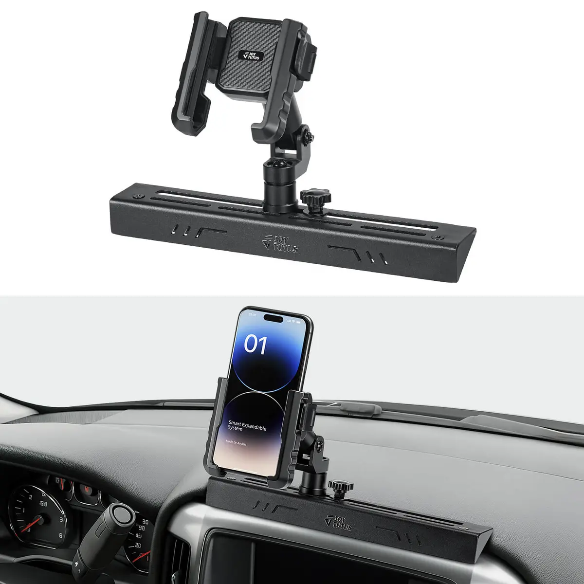 Metal Dash Mount 360° Portable Phone Holder For Silverado & Sierra 2014-2018 1