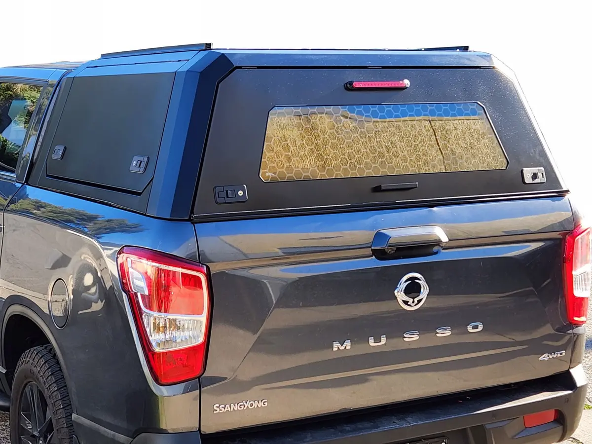 Kgm Ssangyong Musso Swb 2019-2026 Black Titan Hybrid Canopy - Stainless Steel Alloy Modular 1