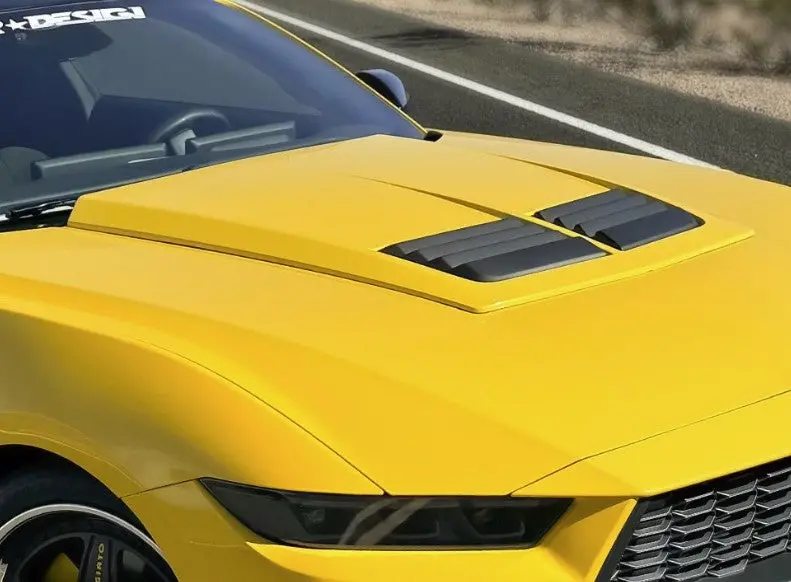 Ford Mustang 2024+ Air Design Hood Scoop - Satin Black (Bonnet Scoop) 1