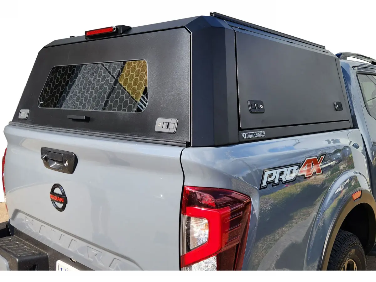 Nissan Navara Np300 Dc 2015-2025 Black Titan Hybrid Canopy - Stainless Steel Alloy Modular 1