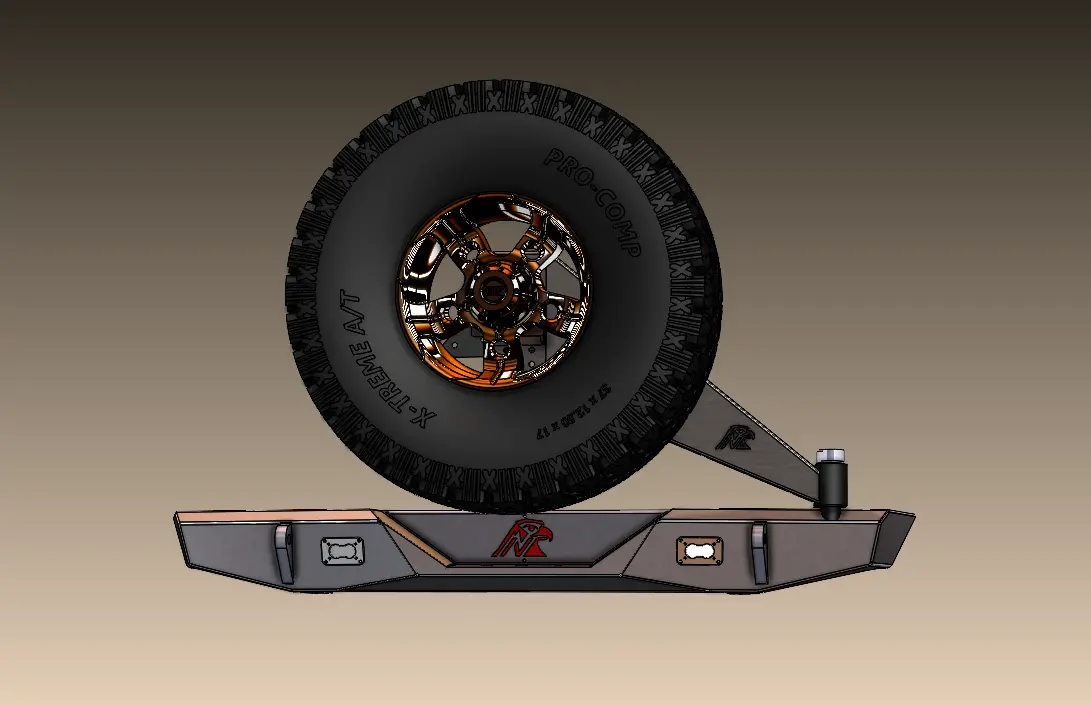 Jl Rear Bumper - Rimrocker Series - With Tire Carrier 1