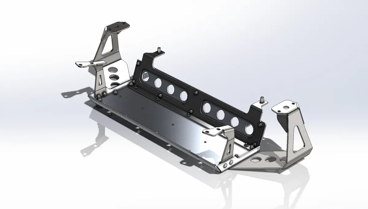 Jl 392 Aluminum Rear Exhaust Skid Plate (5000-Series Modular Skid Kit) 1