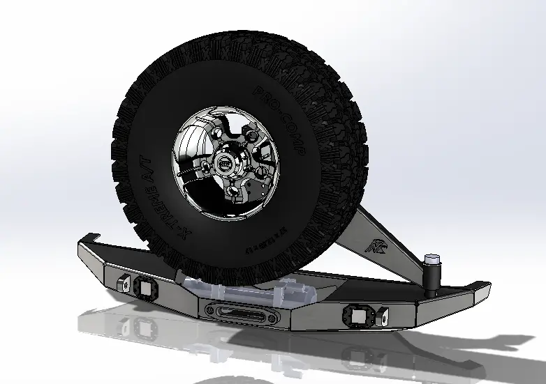 Jl Scout Series - Rear Winch Bumper With Tire Carrier 1