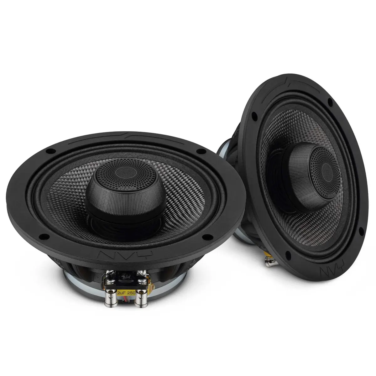 6.5” 2-Way Coaxial Loudspeaker With Water-Resistant Carbon Fiber Cone, 1” Bullet Tweeter, Neodymium Magnet | 300W Rms 4-Ohm 1