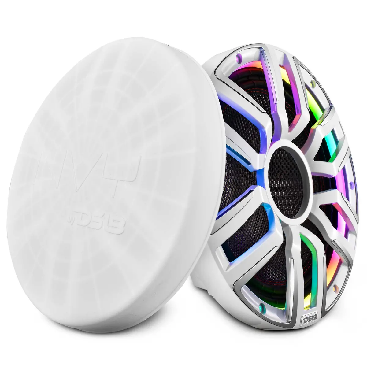 12" Neodymium Marine & Powersport Subwoofer With Digital Led Lights And Carbon Fiber Cone | 800W Rms 4-Ohm 1
