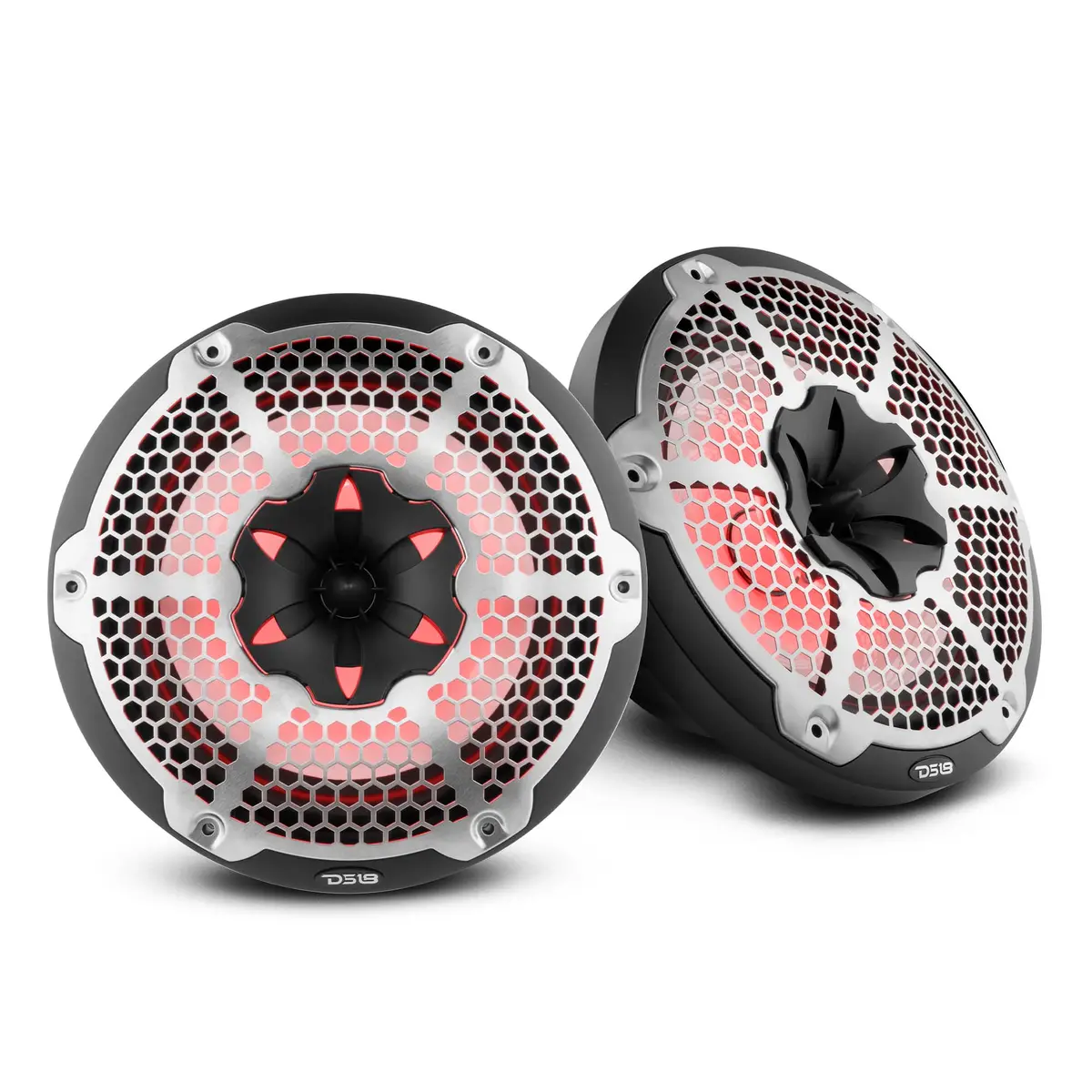 Nxl 10" 2-Way Coaxial Marine Speaker With Led Rgb Lights 200 Watts Rms 4-Ohm 1