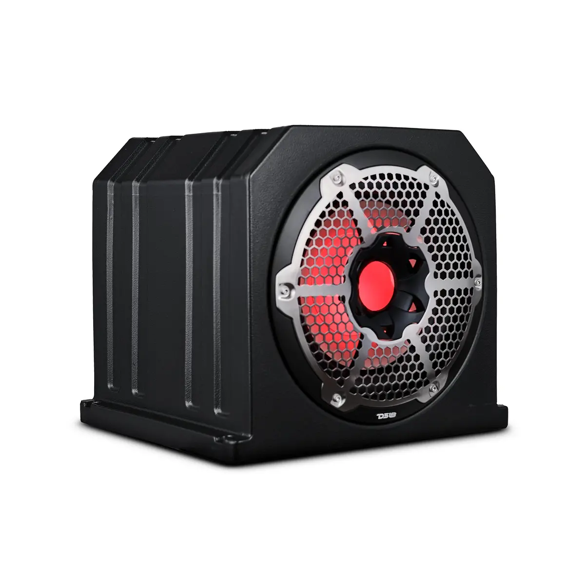 Dual 10" Marine Subwoofer Enclosure With 10" Passive Radiator And Led Rgb Lights 350 Watts Rms 4-Ohm (Nxl-10Sub Included) 1