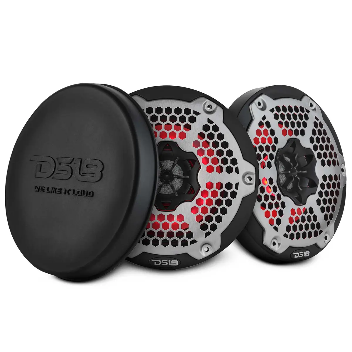 6.5” Marine 2-Way Hybrid Speaker With Rgb Led, Compression Driver And Neodymium Magnet | 250W Rms 4-Ohm 1