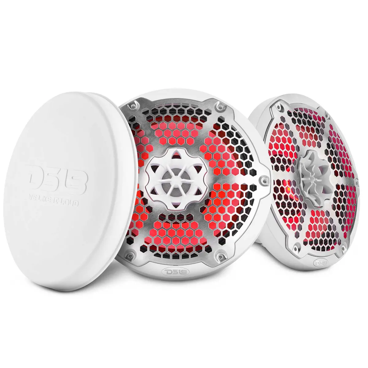 8” Marine 2-Way Hybrid Speaker With Rgb Led, Compression Driver And Neodymium Magnet | 350W Rms 4-Ohm 1