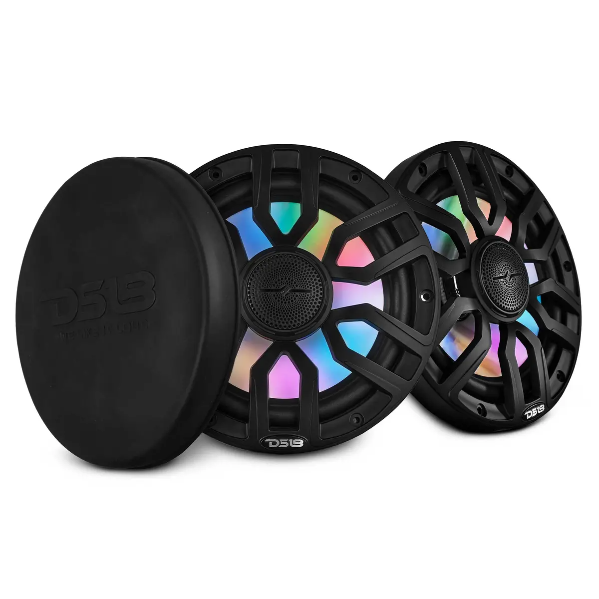Nxl 8" 2-Way Coaxial Marine Speaker With Bullet Tweeter And Digital Led Lights | 175W Rms 4-Ohm 1