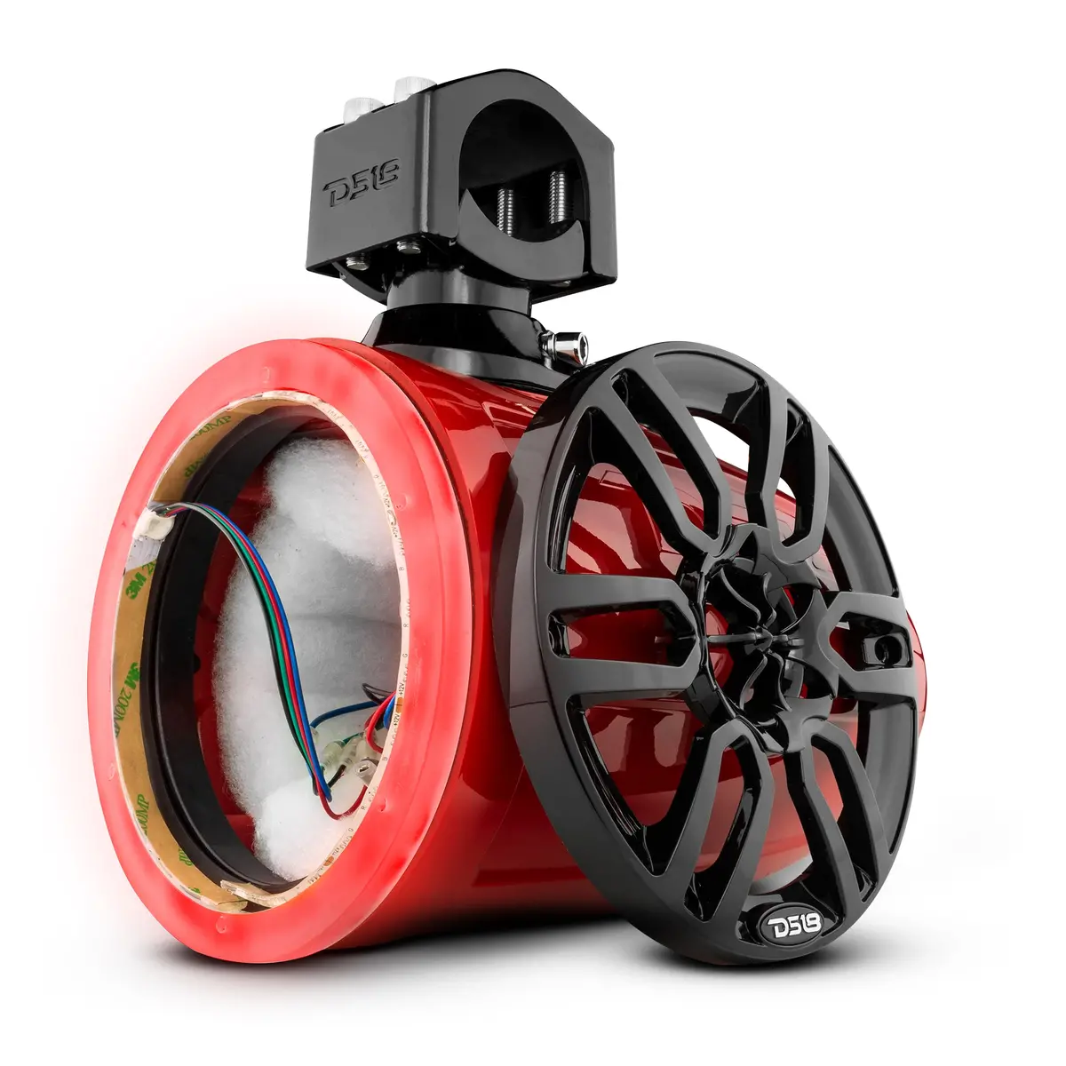Nxl 6.5" Marine And Powersports Empty Tower Led Rgb Lights -Red 1