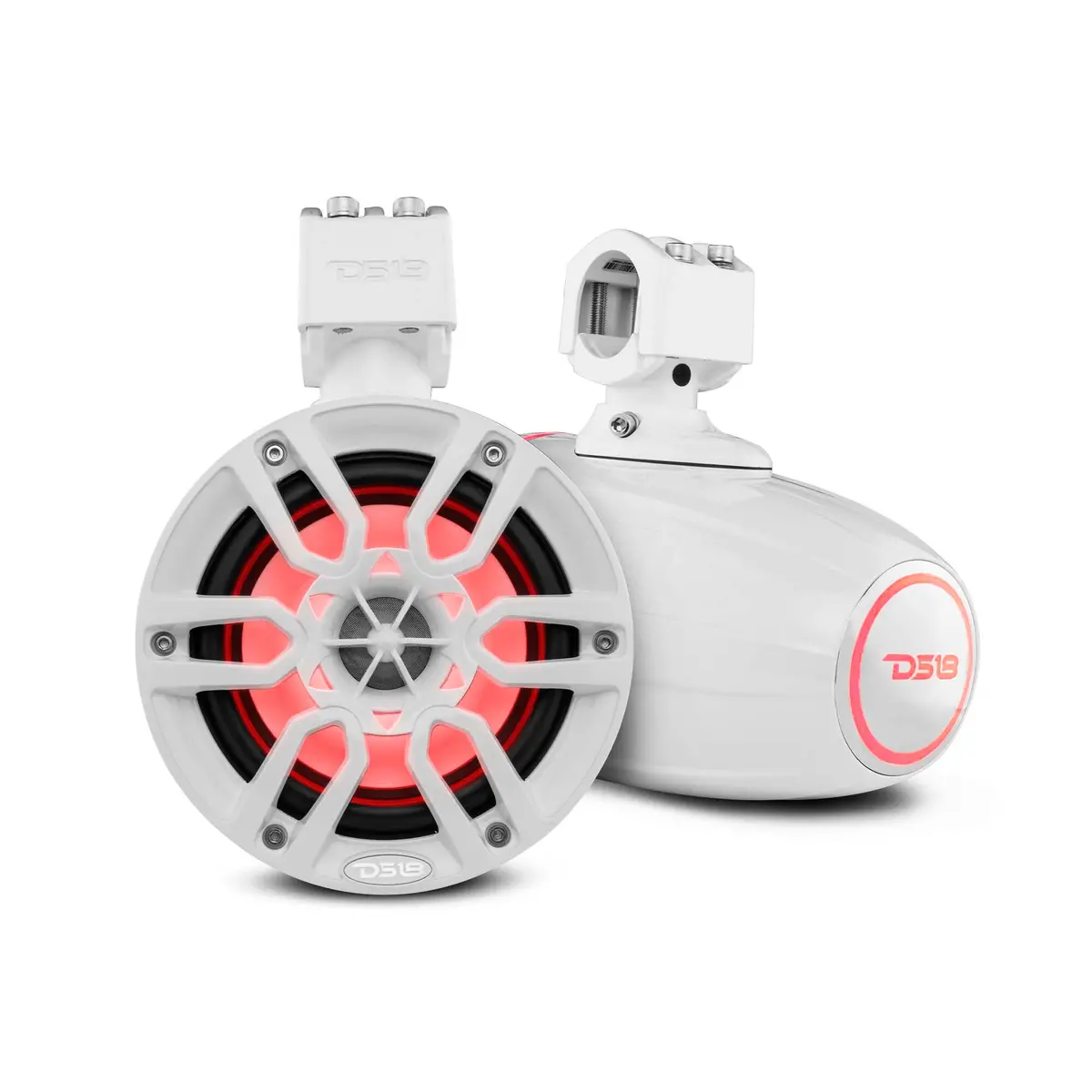 Nxl 6.5" Marine And Powersports Towers Led Rgb Lights 100 Watts Rms - White 1
