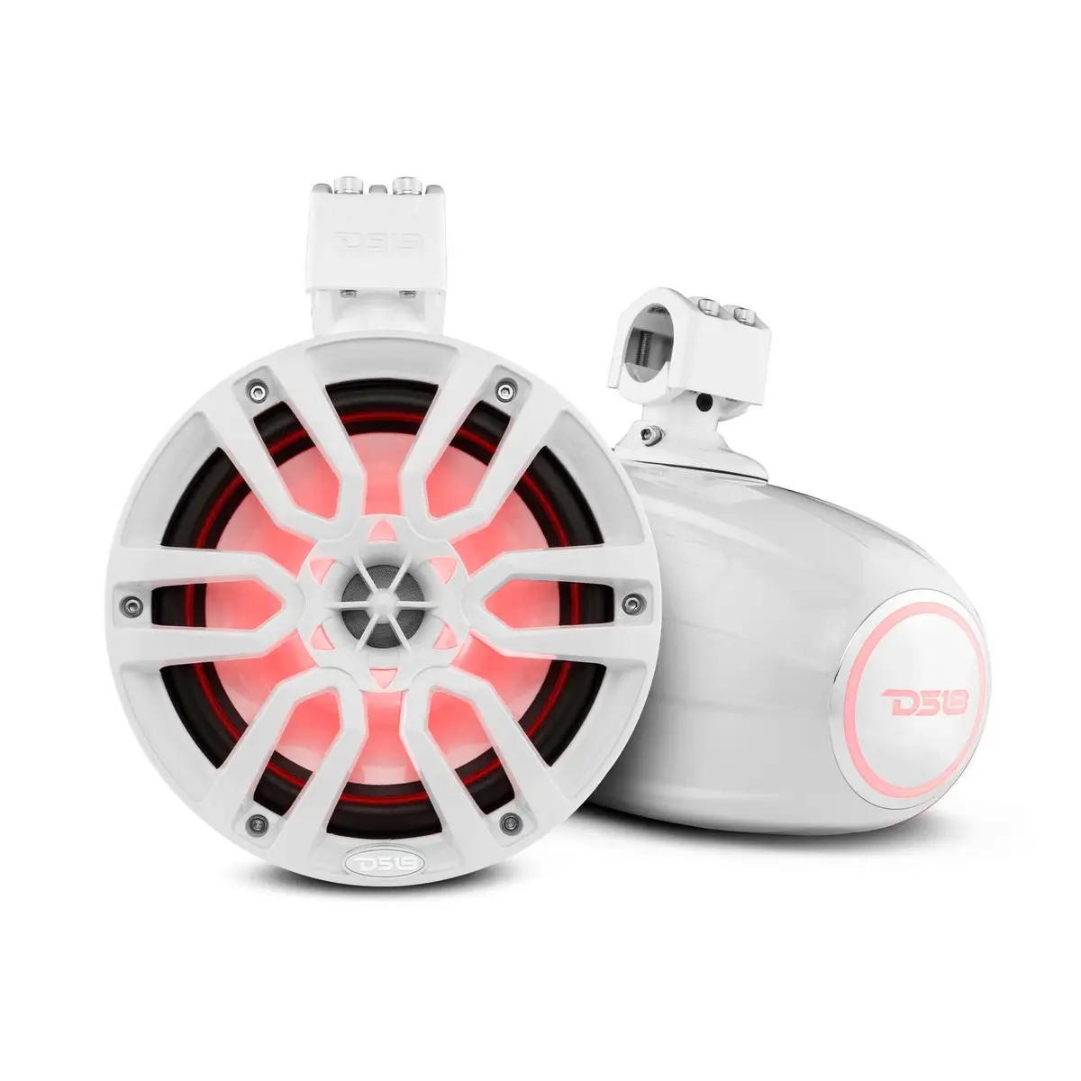 Nxl 8" Marine And Powersports Towers Led Rgb Lights 125 Watts Rms - White 1