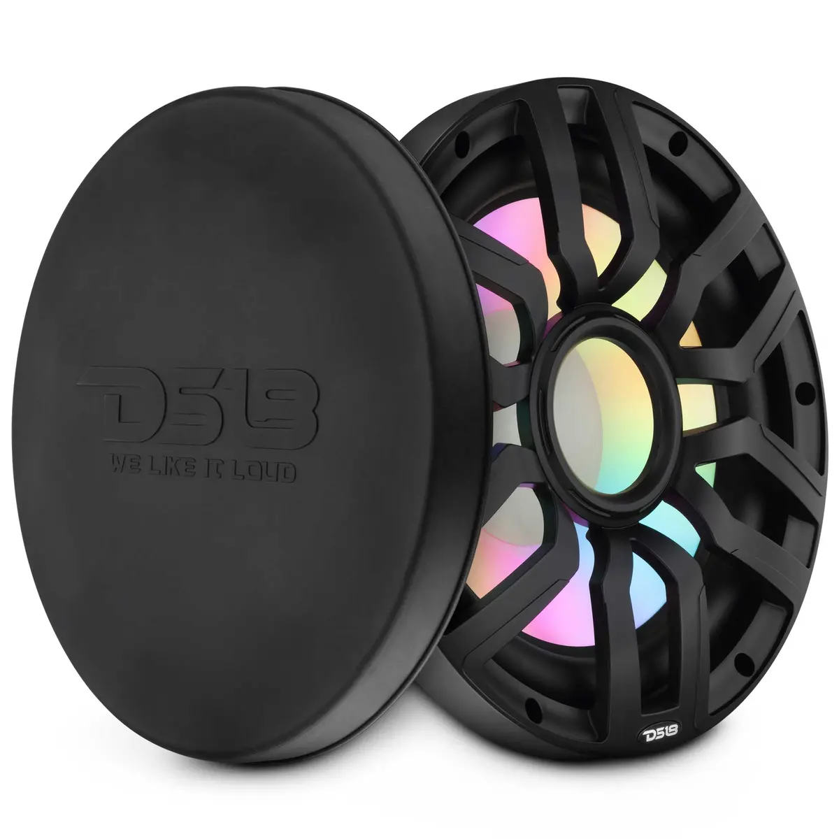 12” Marine Subwoofer With Hybrid Magnet Motor, Removable Grille And Digital Led Lights - 600W Rms 4-Ohm 1
