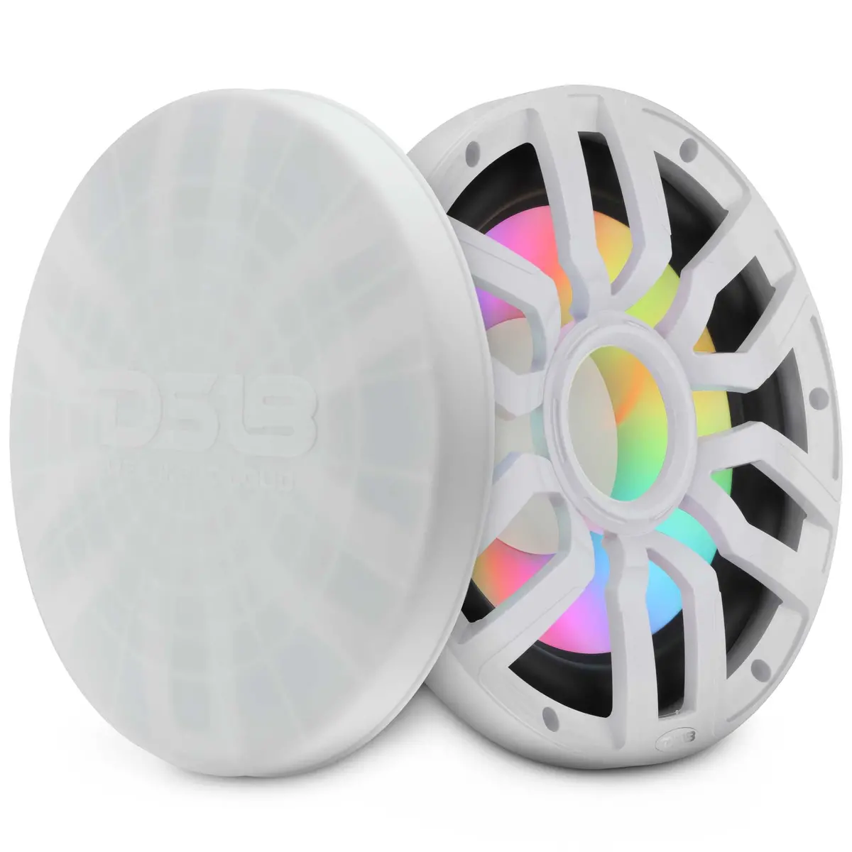12” Marine Subwoofer With Hybrid Magnet Motor, Removable Grille And Digital Led Lights - 600W Rms 4-Ohm 1