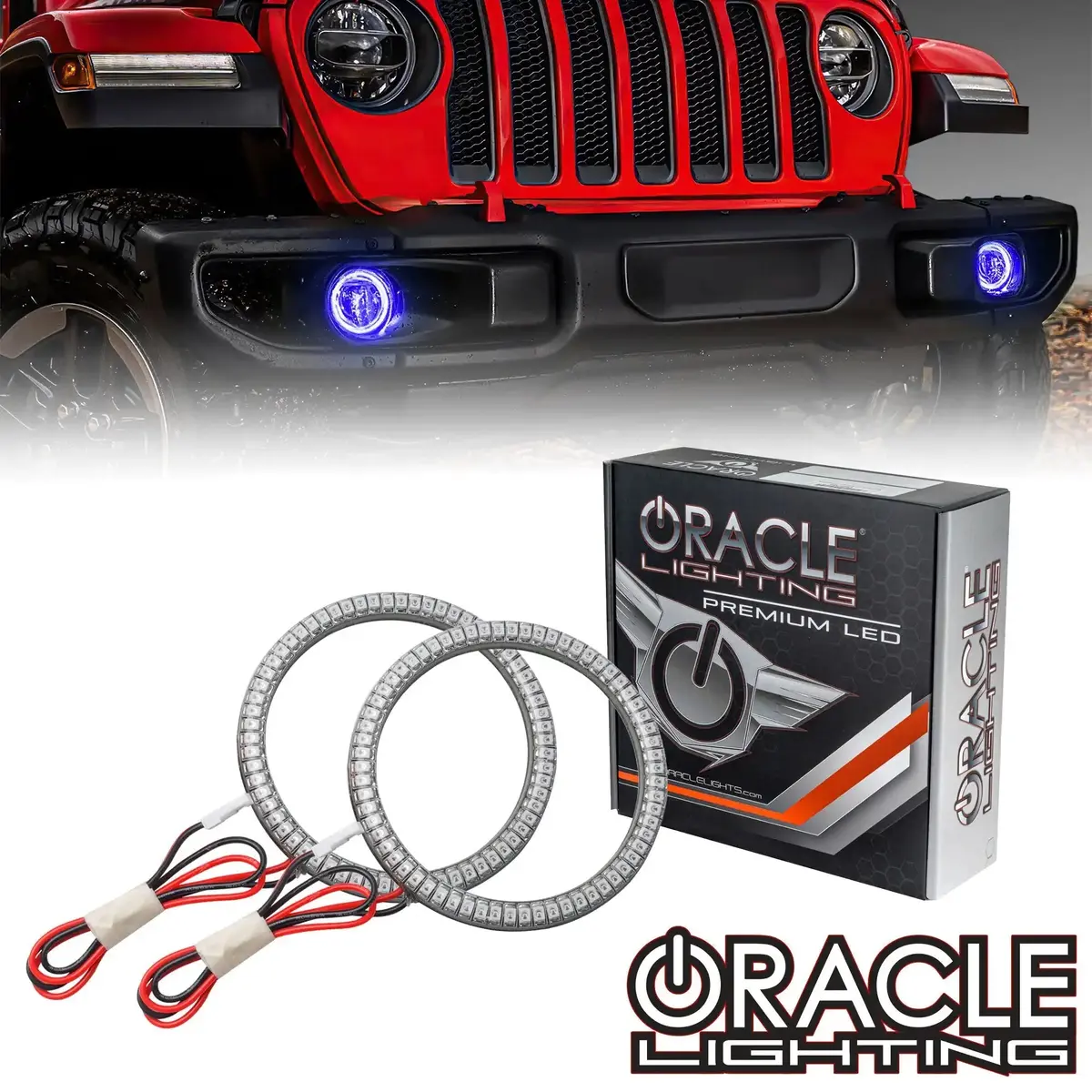 Oracle Lighting 2018-2025 Jeep Wrangler Jl Led Surface Mount Fog Light Halo Kit 1