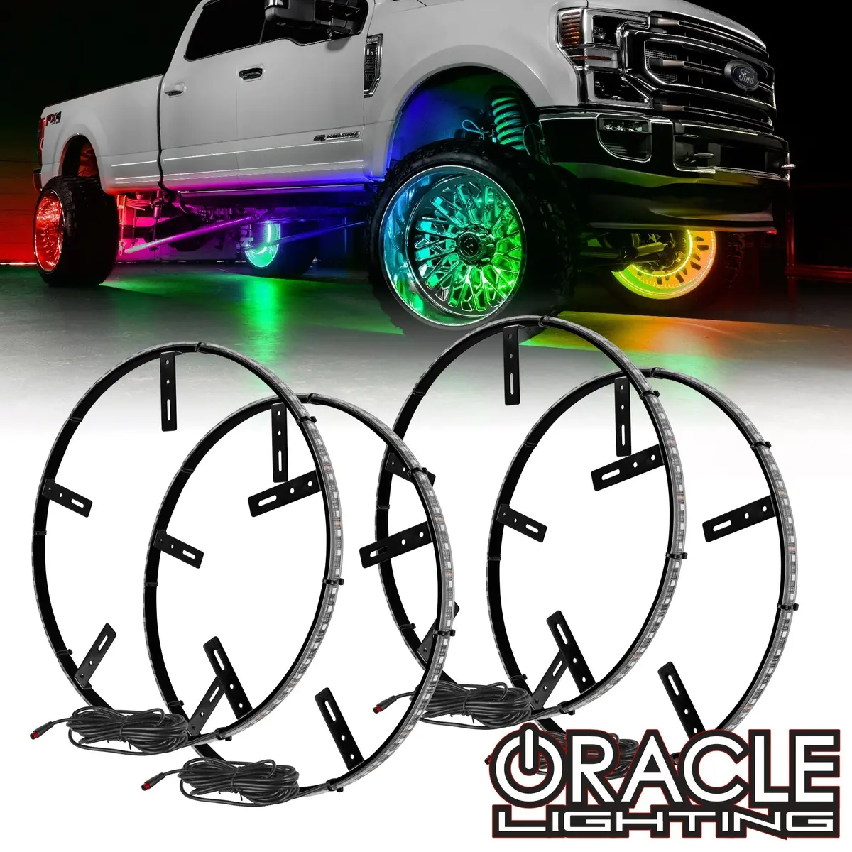 Oracle Lighting Led Illuminated Wheel Rings - Dynamic Colorshift 1