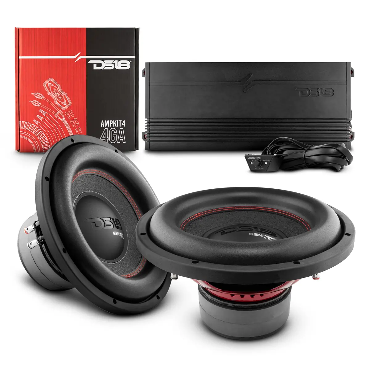 Dual 12” Subwoofer & Amplifier Bass Package 1