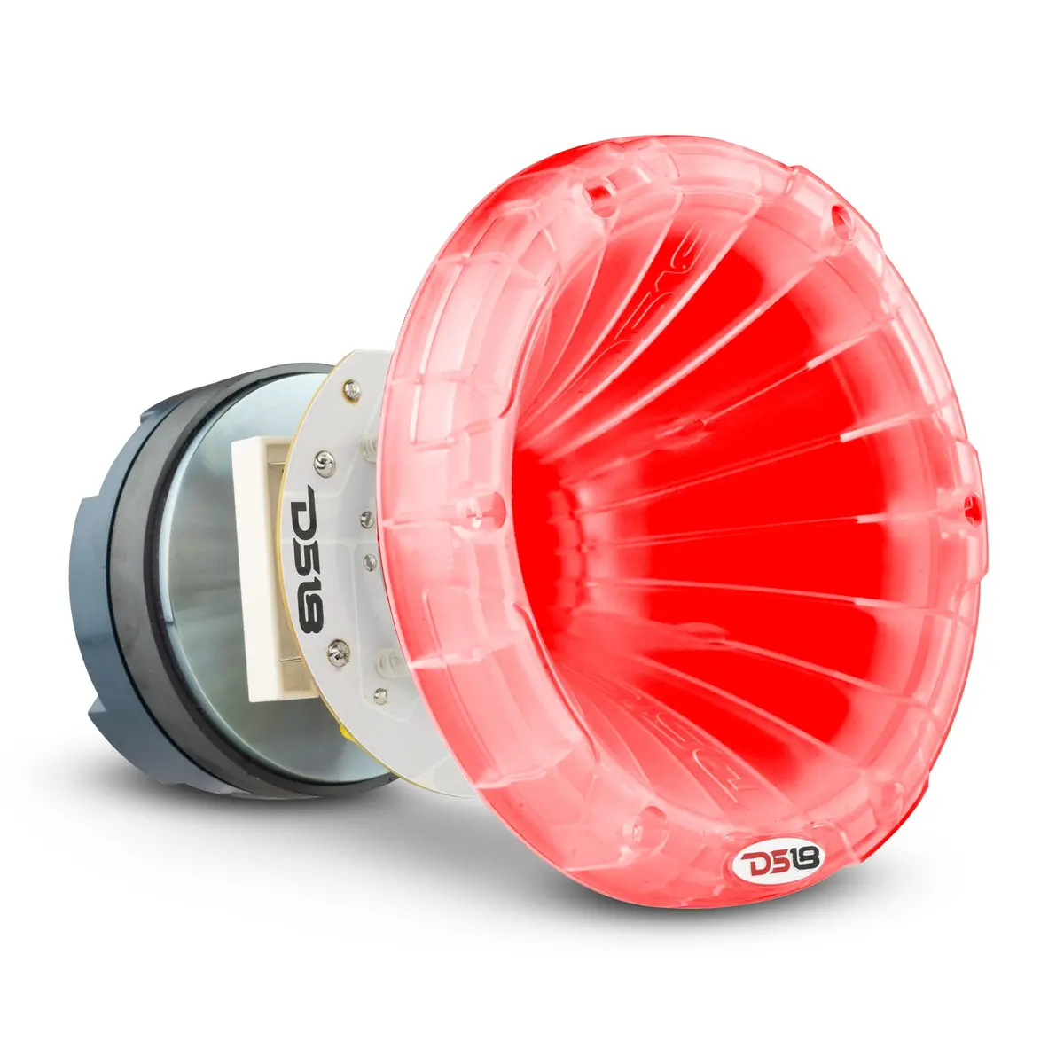 Ds18 Pro-Dkhcl Pro 1" Twist On Throat Compression Driver 1.75" Titanium Vc With Rgb Led Light Horn And Built-In Crossover 700 Watts 4 Ohms 1