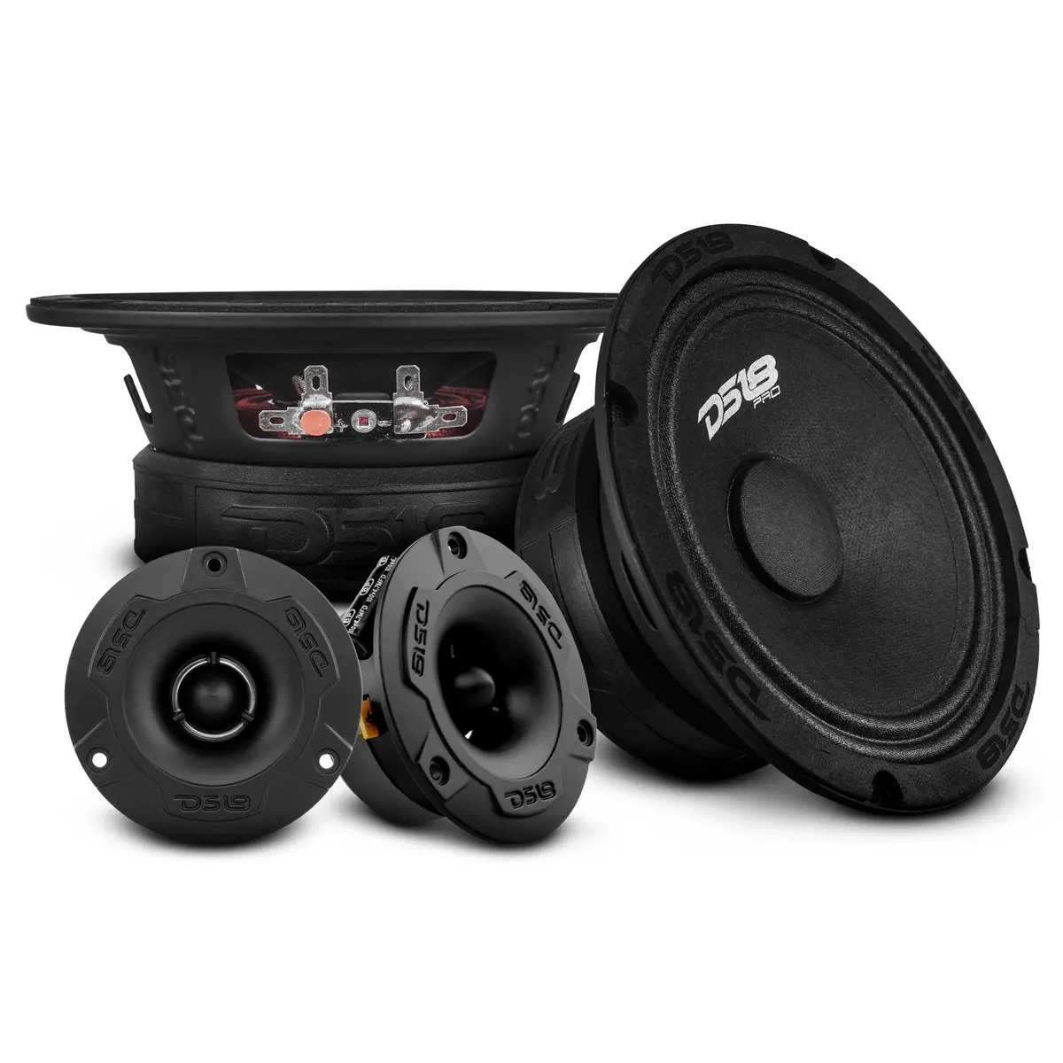 Ds18 Pro-Gm6.4Pk Loudspeakers And Tweeters Package Including A Pair Of Pro-Gm6.4 + A Pair Of Pro-Tw1x/Bk 1