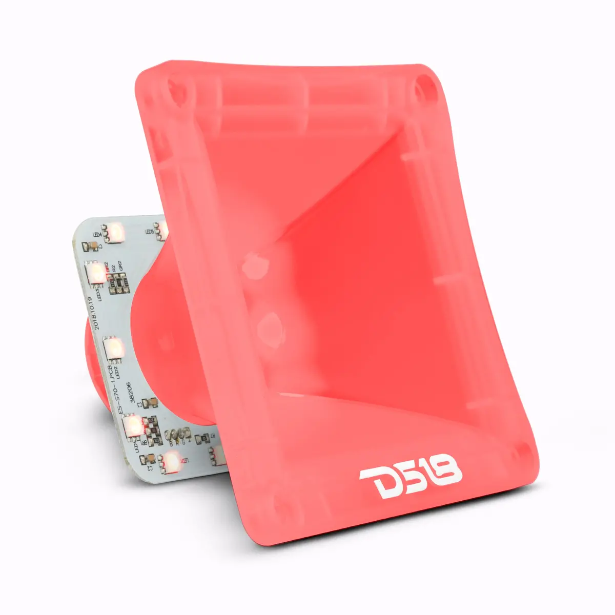 Ds18 Pro-H44cl 1" Throat Transparent Plastic Driver Horn With Rgb Lights 1