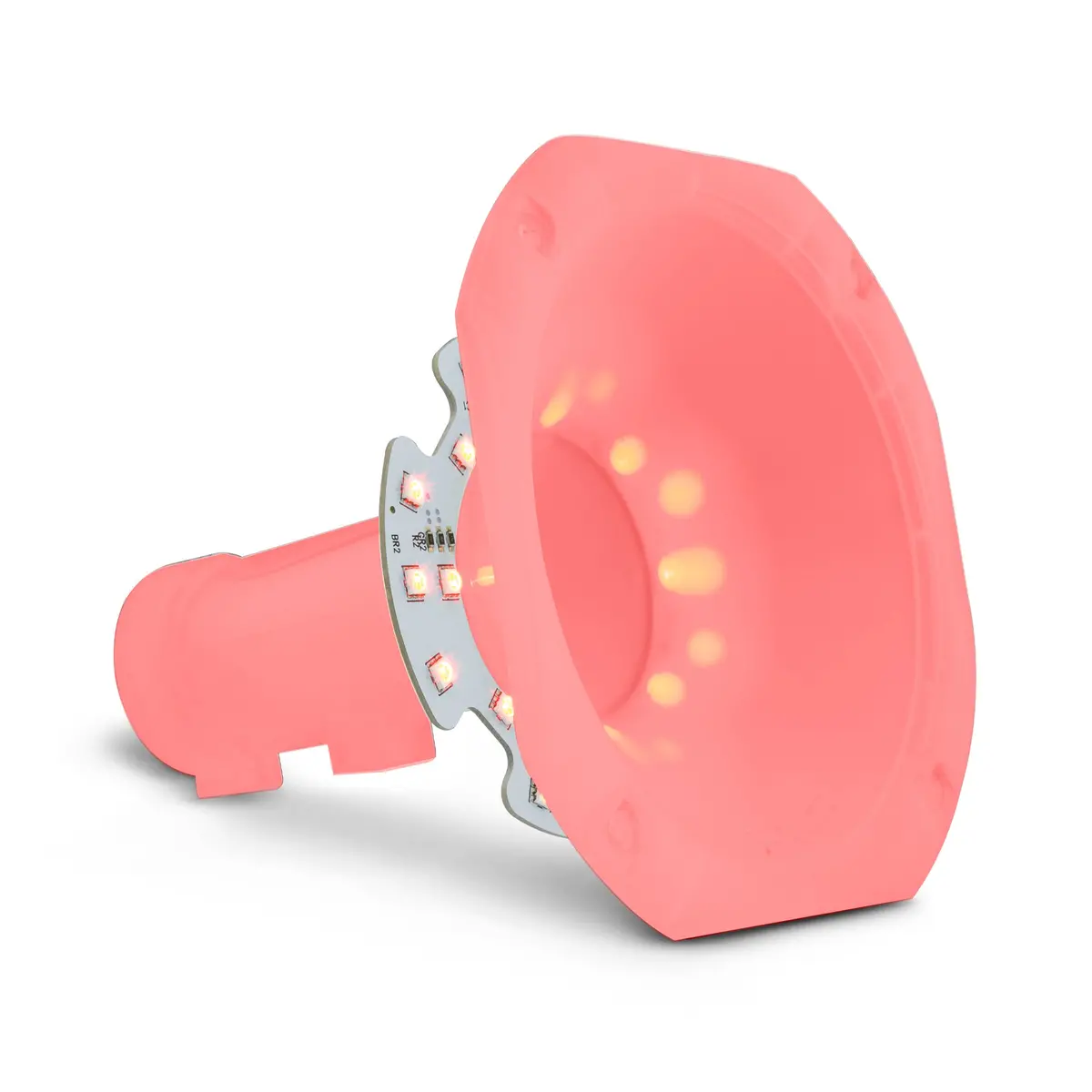 Ds18 Pro-Ha110cl Twist On 1" 110° 6.14" Depth Plastic Horn Clear With Rgb Led Lights 1