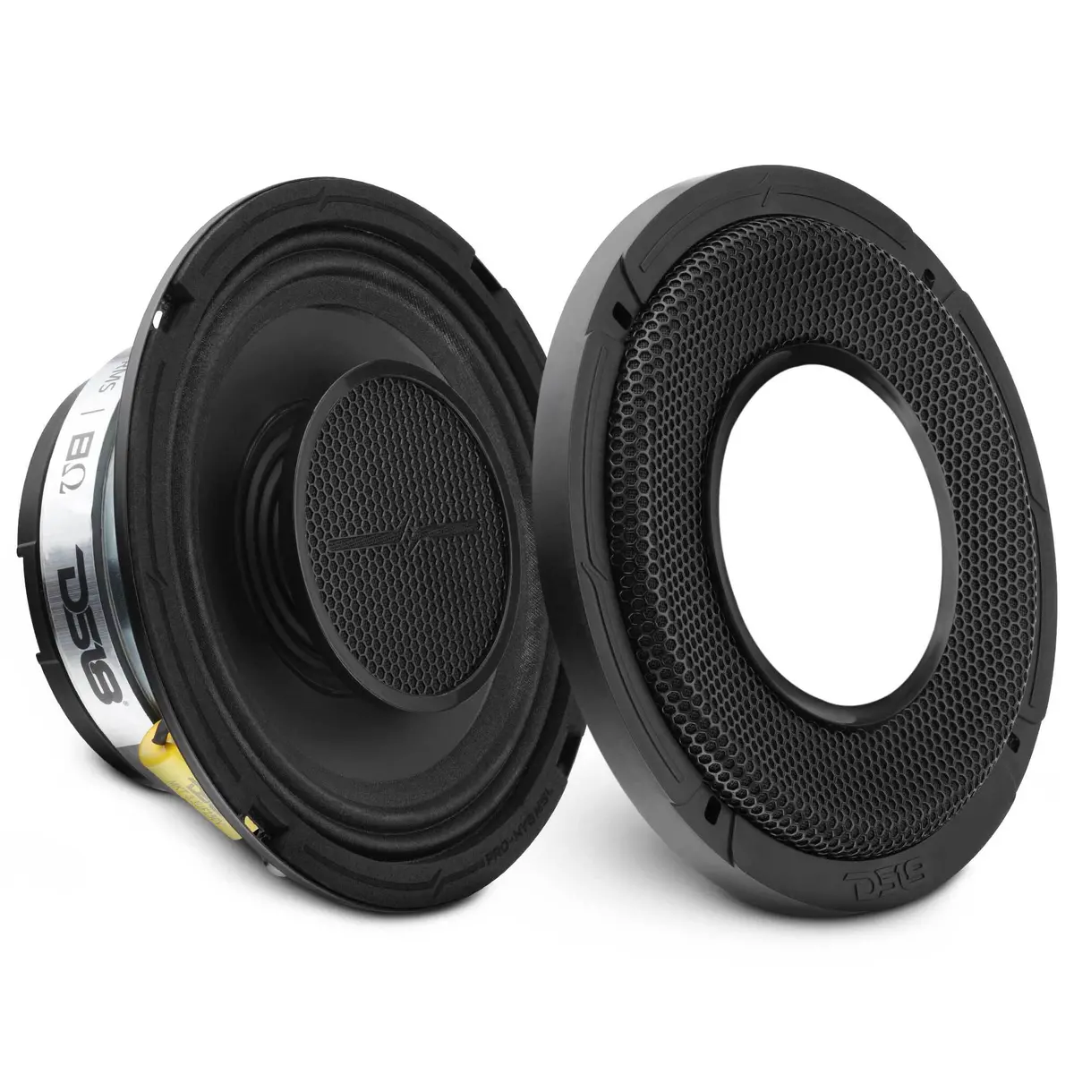 Pro 6.5" Shallow Coaxial Hybrid Mid-Range Loudspeaker With Built-In Driver | 150W Rms 8-Ohm 1