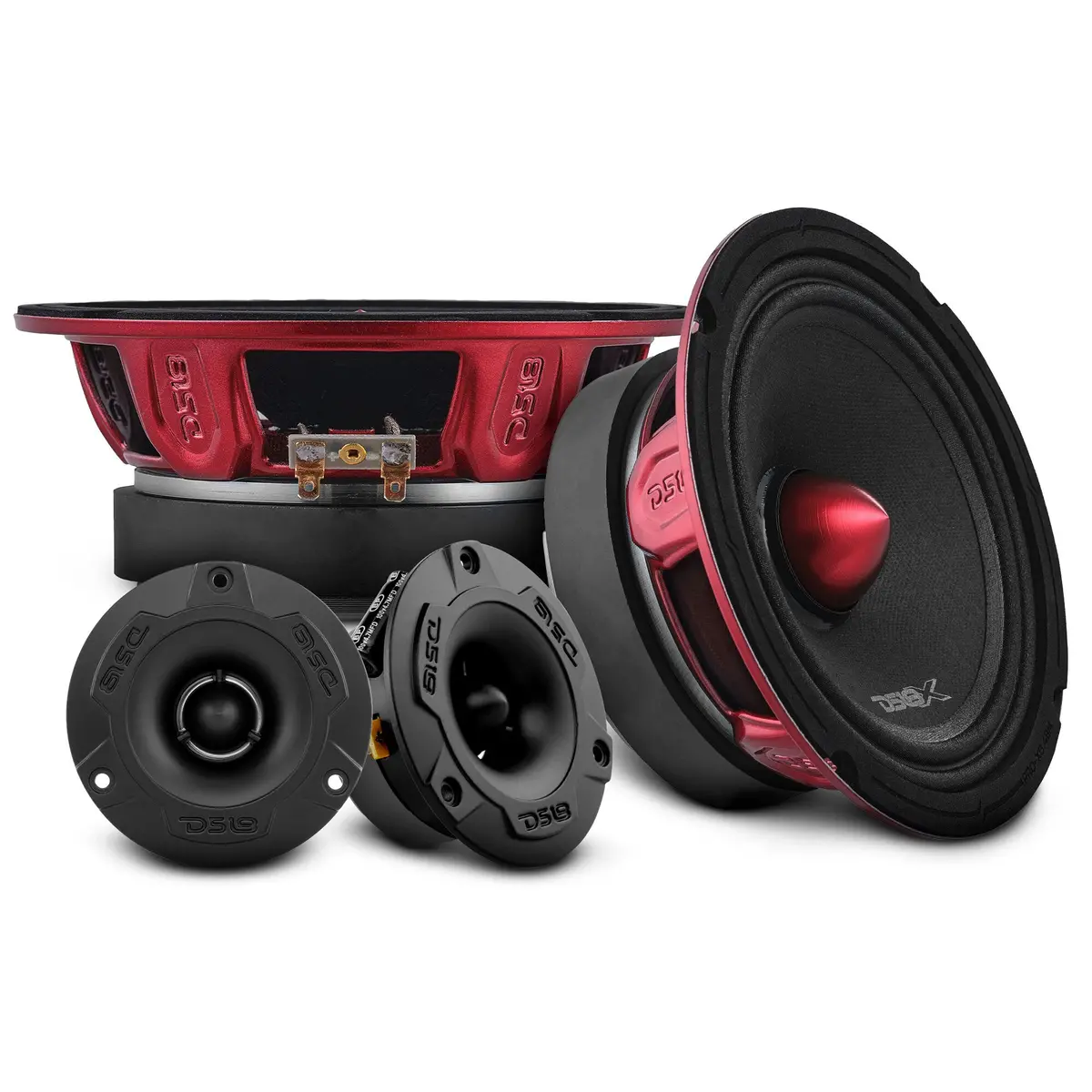 Pro Audio Loudspeakers Package - Pair 6.5" Speakers + Pair Of Tweeters 1
