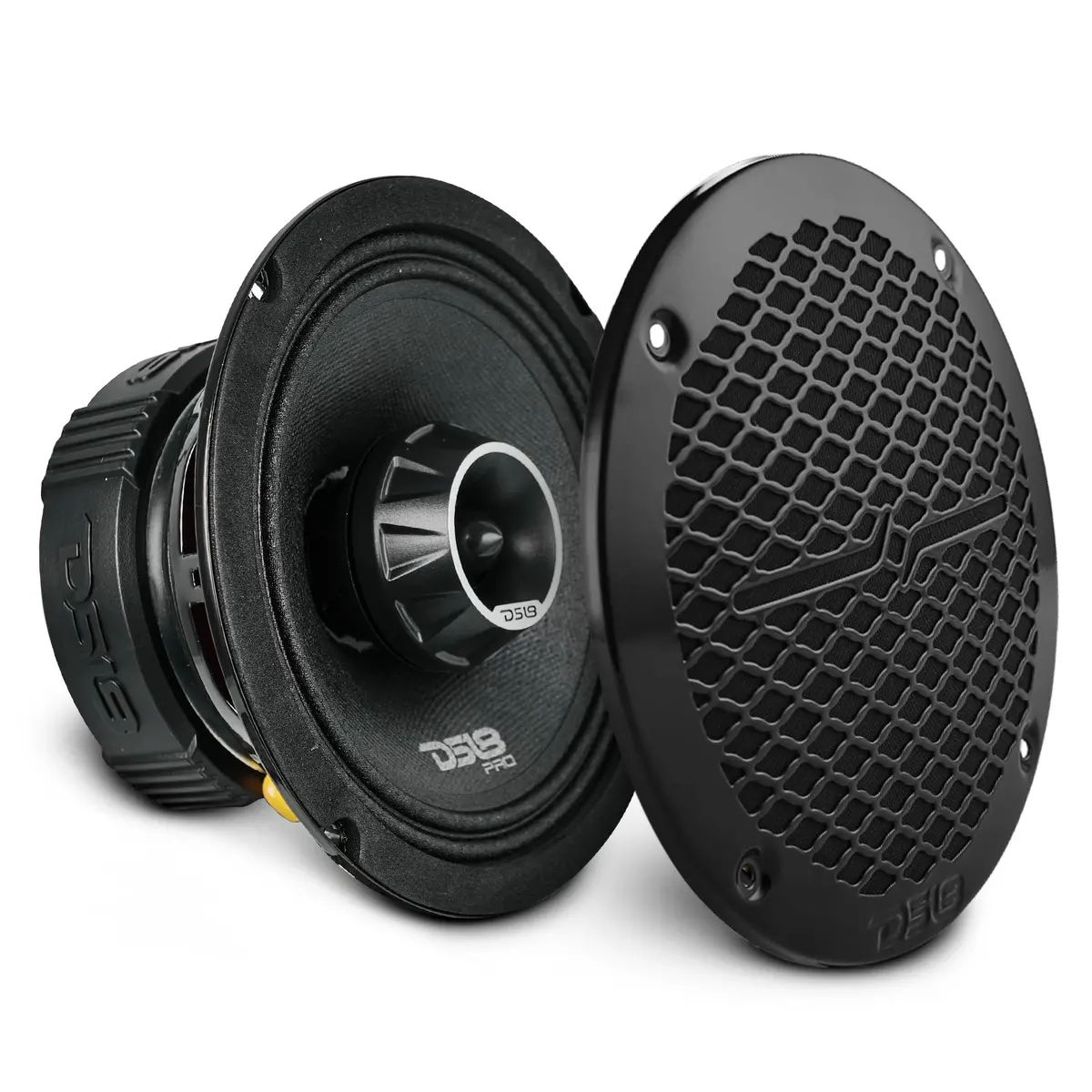 Pro-Zt 6.5" Coaxial Mid-Range Loudspeaker With Water-Resistant Cone Built-In Bullet Tweeter And Grill | 225W Rms 4-Ohm 1