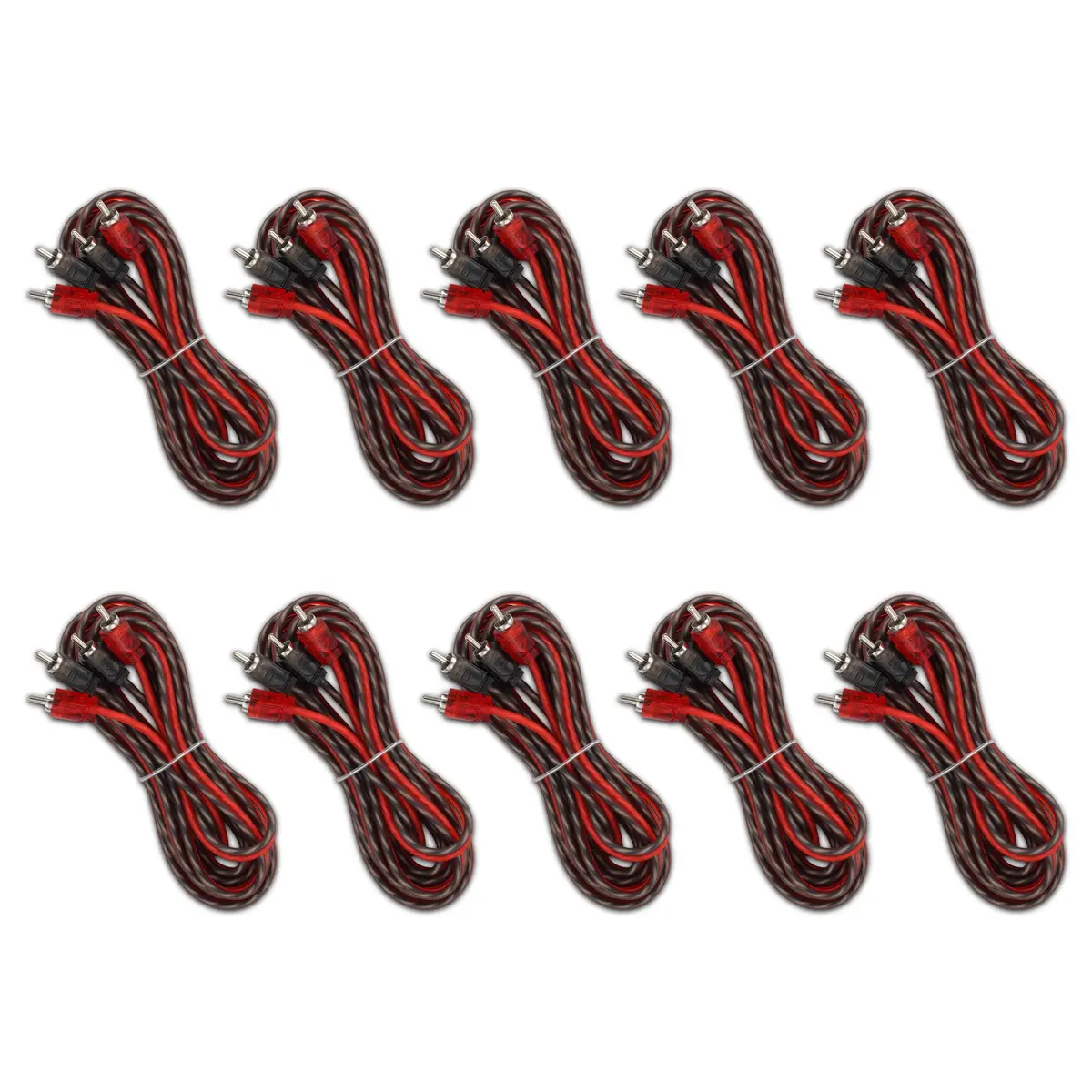 12 Ft Ultra Flex 100% Ofc Rca Cable Wire – 10-Pack 1